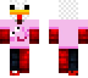 chicken wearing peppa pig shirt