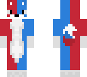 red and blue fox 3x arm skin