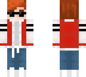 red jacket and sweatpants