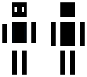 black white