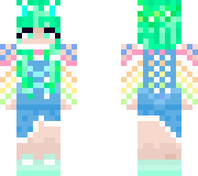 kawaii  green flower girl