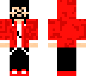 red hoodie with beard