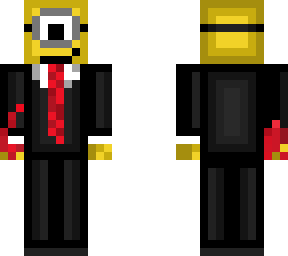 red minion in suit