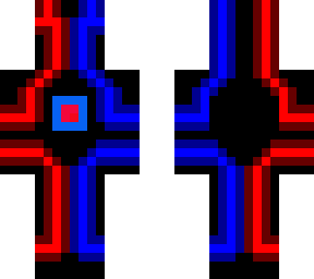 blue and red
