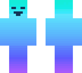 blue fade with face