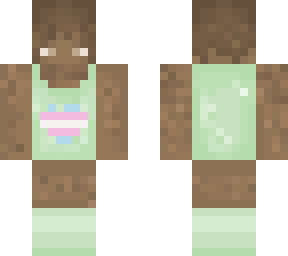 person w/trans pride & green attire