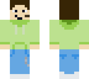 person with green hoodie