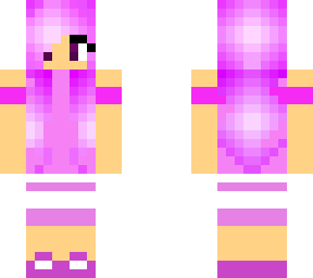 purple hair girl with comfy outfit
