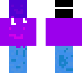 purple man with mask.