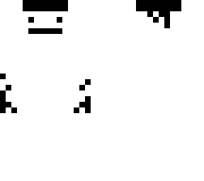 white with black