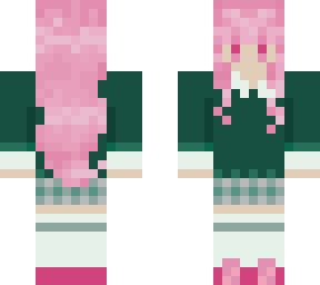 girl with pink hair