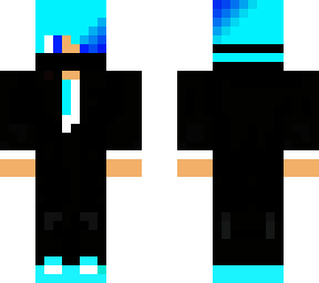 the blue gamer in a fancy outfit