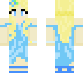 Girl in a Blue Dress | Minecraft Skin