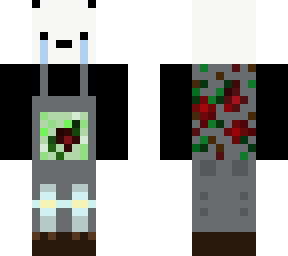 panda in overalls