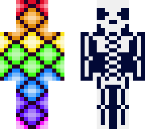 rainbow chevron skeleton
