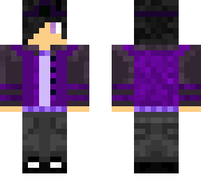 varsity ender with lavender shirt