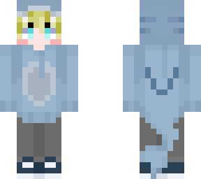 blonde version of shark hoodie skin