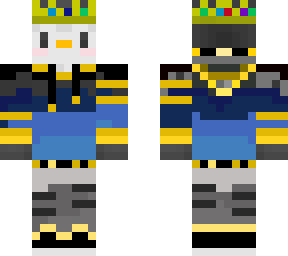 blue penguin with crown