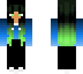 cute green and blue girl