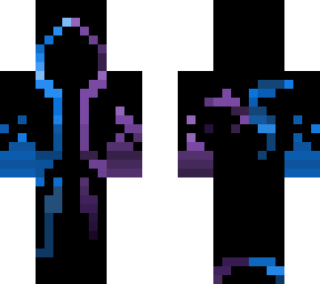 half purple half blue