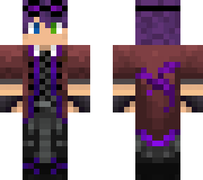 purple haired steam punk boy