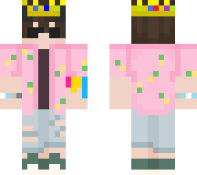 summer skin with technoblade crown