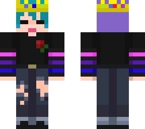 blu and purp down middle sam skin