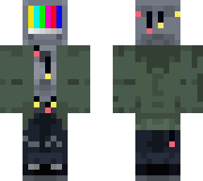 tv head w green jacket