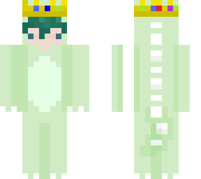 blue haired dino onsie with techno crown