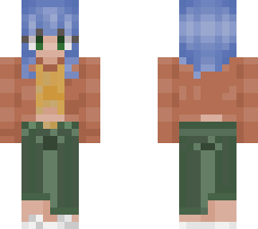 blue haired girl