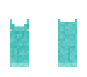 cyan overalls