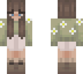 green sweater w/ flowers