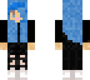 normal girl with a blu berry head