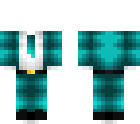 ob - open turquoise suit w/ tie