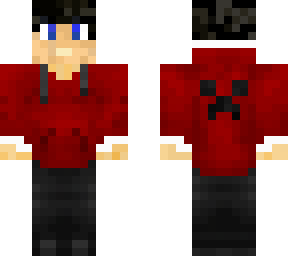 red creeper back hoodie minecraft skin
