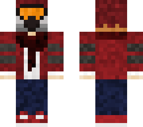 red haired guy with gas mask for a friend.