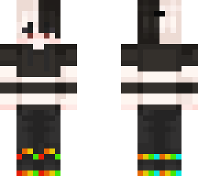 black and white, rainbow elf boy