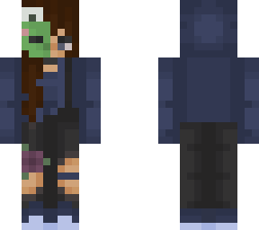 froggy mask (brown hair)
