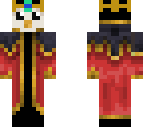 king pinguin with cloak