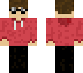 nerd with red hoodie