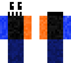 skull blue and orange flames