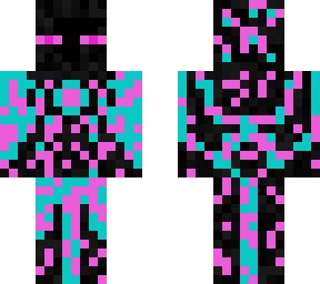 supercharged enderman - blue & pink