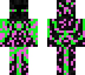 supercharged enderman - green & pink