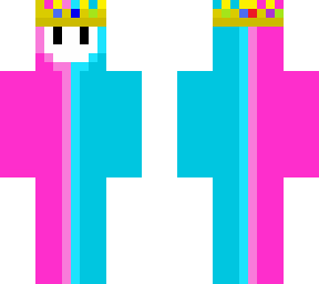 coral blue + pink fall guy