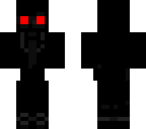 dark suit with red eyes