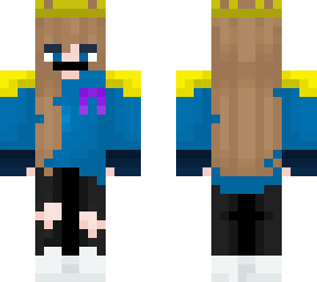 girl skin with mask and crown