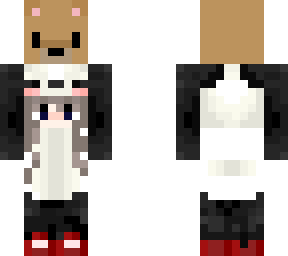 panda girl carryng teddy