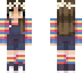 rainbow love (w/ white flower crown)-added