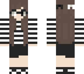 black and white girl (the hair and glasses is not mine) i just added the clothes
