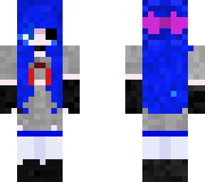 blue highschool girl with black eye